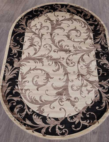 Ковёр COLIZEY-D156-CREAM-BLACK-OVAL