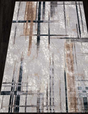 Турецкий ковер PERU-C071A-D-GREY-SHIRINK-BLUE-FDY-STAN