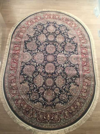 Турецкий ковер BROOKLYN-08613T-BLUE-BLUE-OVAL