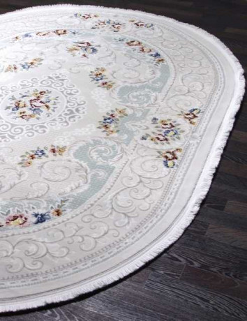 Турецкий ковер TRUVA-08327A-BLUE-BLUE-OVAL