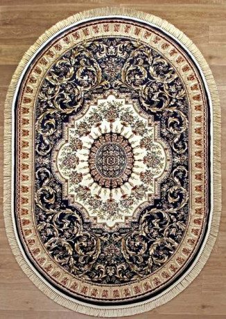 Турецкий ковер BROOKLYN-08615T-BLUE-BLUE-OVAL