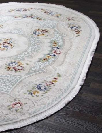 Турецкий ковер TRUVA-08328A-BLUE-BLUE-OVAL