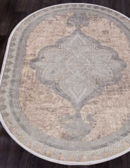 Турецкий ковер BIBLOS-9308-BEIGE-GREY-OVAL