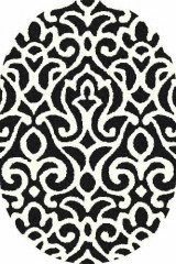 Овальный ковер PLATINUM T627 BLACK