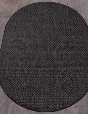 Ковёр VEGAS-S115-BLACK-OVAL