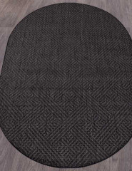 Ковёр VEGAS-S115-BLACK-OVAL
