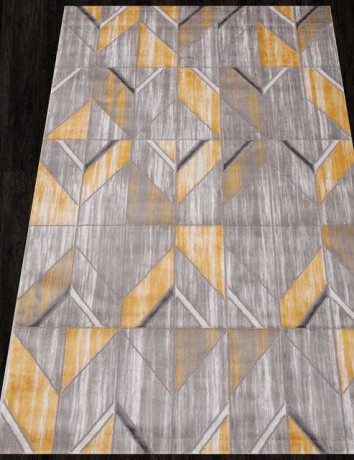 Турецкий ковер TEMPO-0131QA-YELLOW-L-GREY-STAN