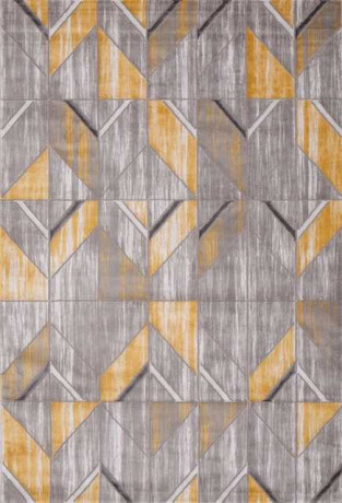 Турецкий ковер TEMPO-0131QA-YELLOW-L-GREY-STAN