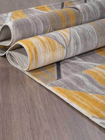 Турецкий ковер TEMPO-0131QA-YELLOW-L-GREY-STAN