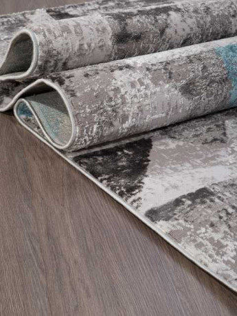 Турецкий ковер TEMPO-01459A-C-POLY-GREY-L-BLUE-STAN