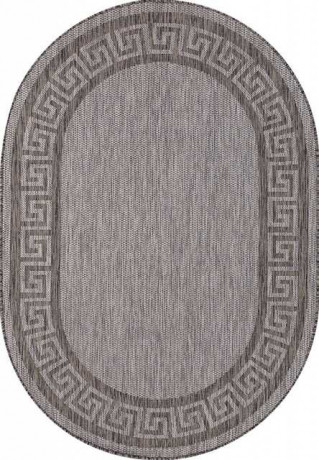Ковёр VEGAS-S002-GRAY-OVAL
