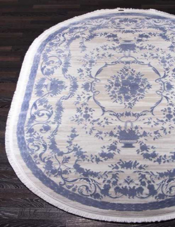 Турецкий ковер TRUVA-08330T-BLUE-BLUE-OVAL