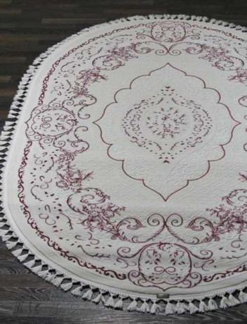 Турецкий ковер HUNKAR-07857A-FUCHSIA-WHITE-OVAL