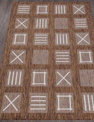 Ковёр VEGAS-S003-BROWN-CREAM-STAN