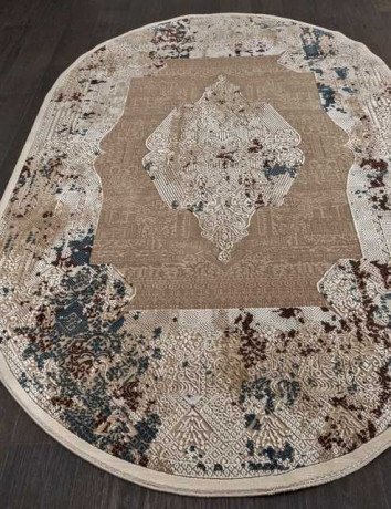 Турецкий ковер QUANTUM-03010B-BROWN-BROWN-OVAL