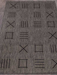 Ковёр VEGAS-S003-D-GRAY-BLACK-STAN