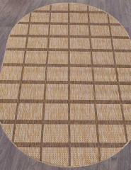 Ковёр VEGAS-S004-BEIGE-BROWN-OVAL