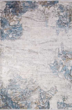 Турецкий ковер OLIMPOS-M456B-CREAM-BLUE-OVAL