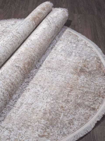 Турецкий ковер AJMAL-LP-257-CREAM-VIZON-OVAL