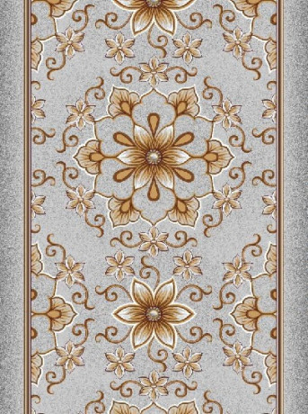 Дорожка паласная Медальон Серый