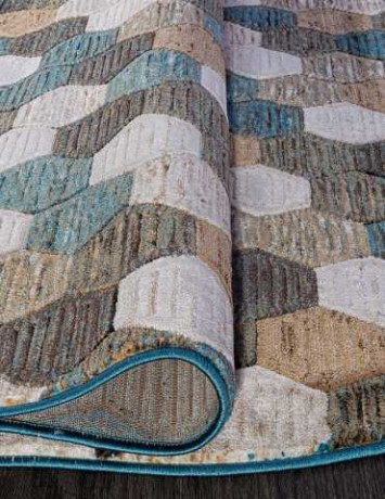 Ковёр MATRIX D579-BEIGE-BLUE-OVAL