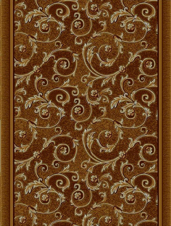 Дорожка паласная Вензель коричневый