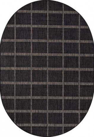 Ковёр VEGAS-S004-BLACK-OVAL