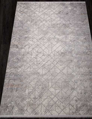 Турецкий ковер ALANYA-22562A-WHITE-L-GREY-STAN