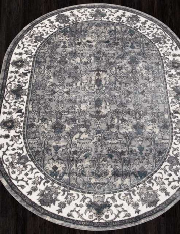 Ковёр ATLANTIS-D741-CREAM-GRAY-OVAL