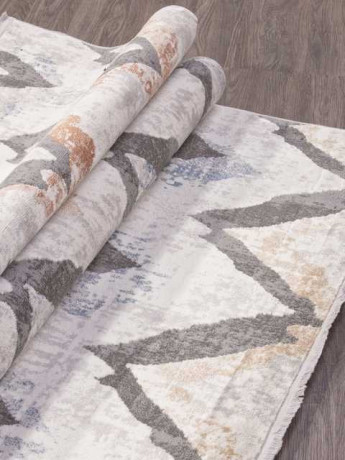 Турецкий ковер ALANYA-23898A-CREAM-L-GREY-STAN