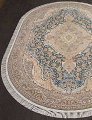 Иранский ковер FARSI 1200 146-LIGHT-BLUE-OVAL