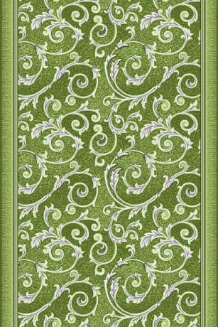 Дорожка паласная Вензель Зелёный