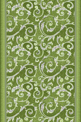 Дорожка паласная Вензель Зелёный