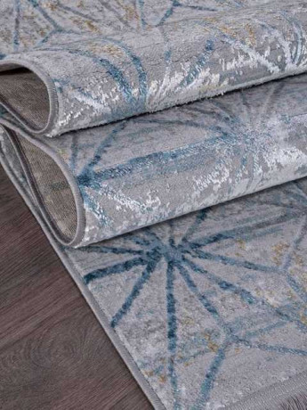 Турецкий ковер AJMAL-LP-320-GREY-BLUE-STAN