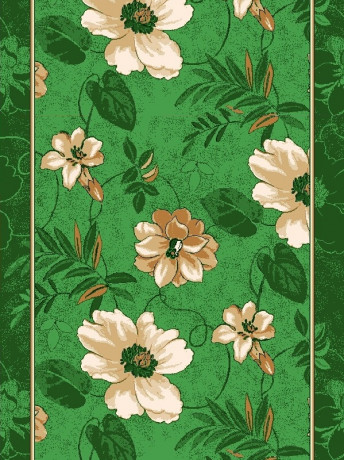 Дорожка паласная Ромашка зеленый