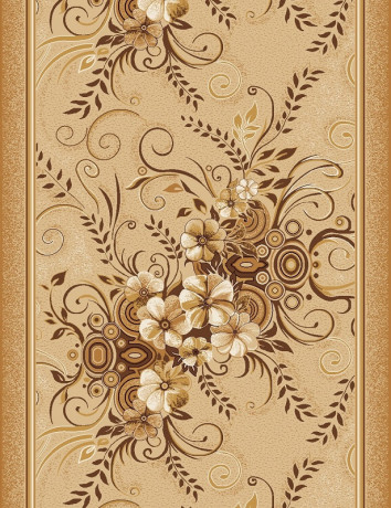 Дорожка паласная Букет Этюд бежевый