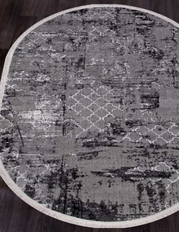 Турецкий ковер MOROCCO-NP-250-GREY-BLACK-OVAL