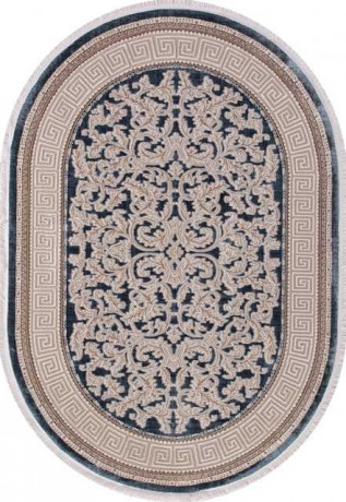 Турецкий ковер STAR-P0384-D-BLUE-D-BLUE-OVAL