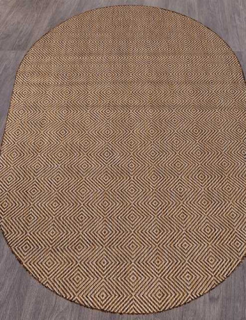 Ковёр VEGAS-S006-BEIGE-BROWN-OVAL