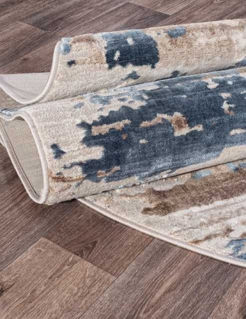 Турецкий ковер STAR-P0394-M-L-BEIGE-D-BLUE-OVAL
