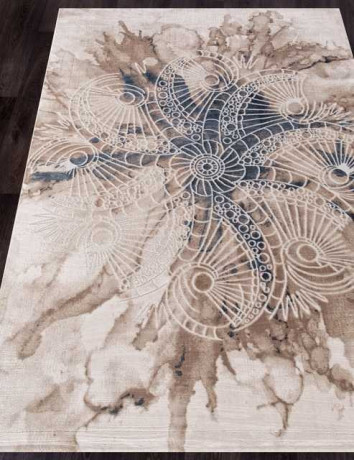 Турецкий ковер STAR-P0395-M-IVORY-D-BLUE-STAN