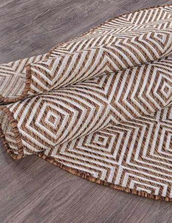 Ковёр VEGAS-S006-CREAM-BROWN-OVAL