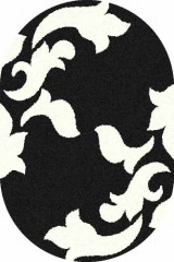 Овальный ковер PLATINUM T620 BLACK-NATURAL