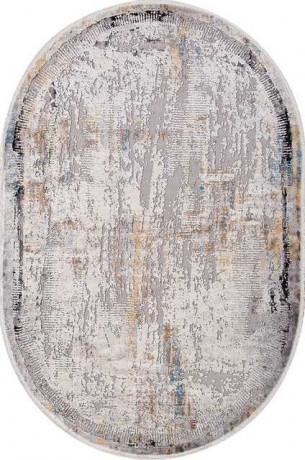 Турецкий ковер ERVA-18106-L-GRAY-D-GRAY-OVAL