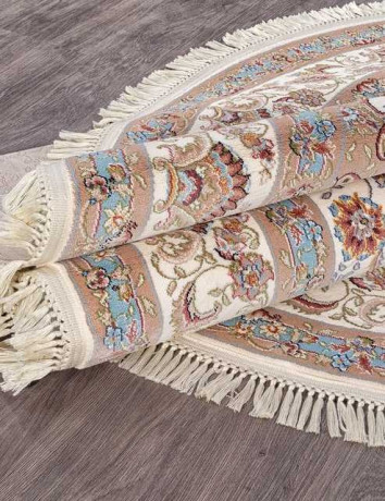 Ковёр ARAVIA-D158-CREAM-BLUE-OVAL