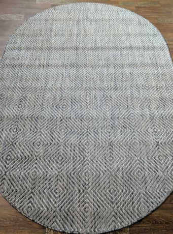 Ковёр VEGAS-S006-DARK-GRAY-OVAL
