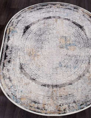 Турецкий ковер ERVA-18112-GRAY-BLACK-OVAL