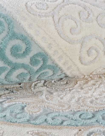 Турецкий ковер HUNKAR-7921-BLUE-BLUE-OVAL