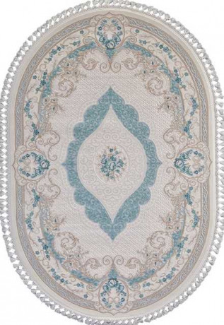 Турецкий ковер HUNKAR-7921-BLUE-BLUE-OVAL