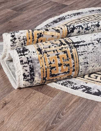 Турецкий ковер ERVA-18119-GRAY-TERRA-OVAL